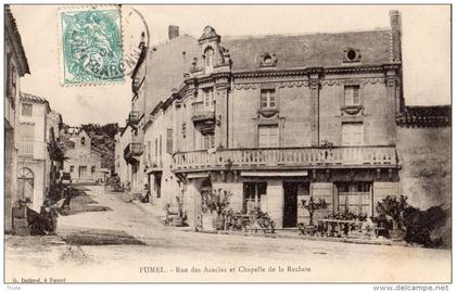 FUMEL RUE DES ACACIAS ET CHAPELLE DE LA RECLUSE  (CARTE PRECURSEUR)