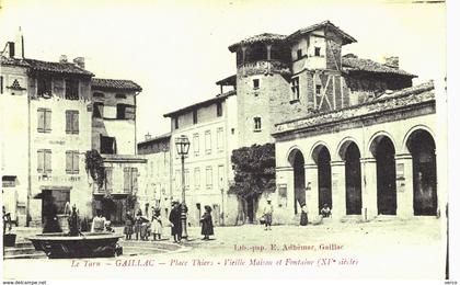 Carte POSTALE ANCIENNE de  GAILLAC - Place Thiers