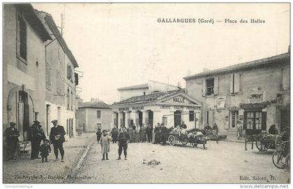 30 - GARD - Gallargues - place des halles