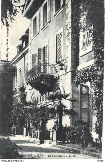 Carte POSTALE ANCIENNE de GAP - La Préfecture, Jardin