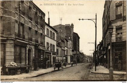 CPA AK GENNEVILLIERS Rue St-Denis (413823)