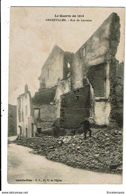 CPA-Carte postale-FRANCE- Gerbeviller- Rue de Lorraine 1914-VMO14687