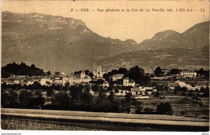 CPA Gex Vue génerale et le Col de La Faucille (992187)