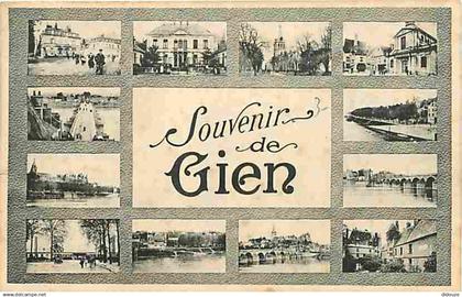 45 - Gien - Souvenir de Gien - Multivues - Oblitération ronde de 1906 - CPA - Voir Scans Recto-Verso