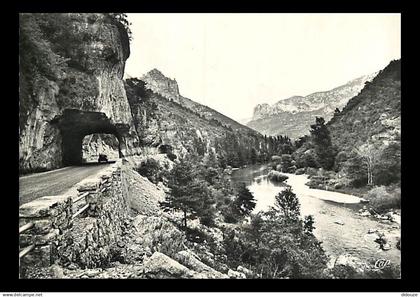 48 - Les Gorges du Tarn - Le Tarn et Ja Route des Gorges près du Rozier - Mention Photographie véritable - Carte dentelé