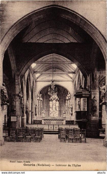 CPA AK GOURIN - Intérieur de l'Église (369056)