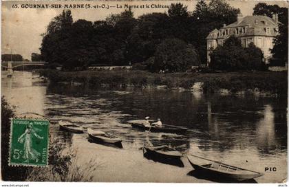 CPA GOURNAY-sur-MARNE La Marne et le Chateau (1354082)