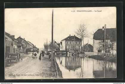 CPA Grandvillars, Le Canal