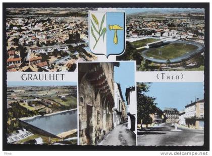 81 Graulhet vue, multi vue blason stade    D81D  K81105K  C81105C RH016815