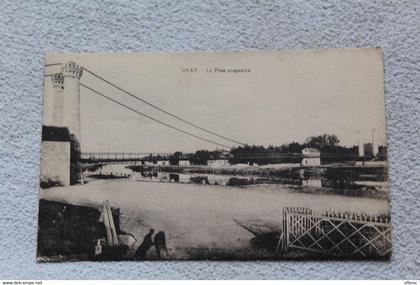 Gray, le pont suspendu (2), Haute Saône 70