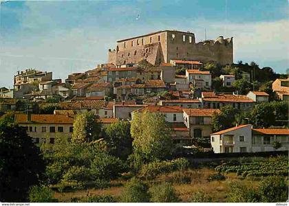 04 - Gréoux les Bains - Vue générale et le Château des Templiers - Flamme Postale de Gréoux les Bains - CPM - Voir Scans