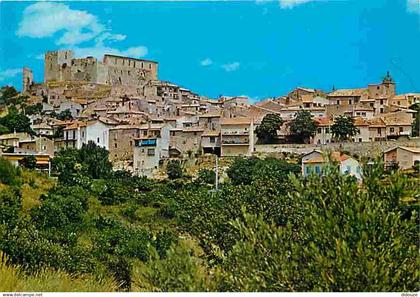 04 - Gréoux les Bains - Vue sur la Ville et le Château - CPM - Voir Scans Recto-Verso