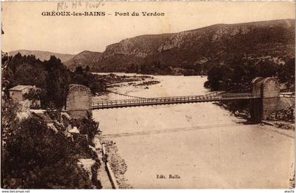 CPA Greoux-les-Bains Pont du Verdon (922119)