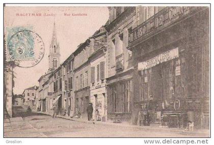 HAGETMAU (LANDES) RUE GAMBETTA 1906 (PETITE ANIMATION)