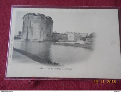 CPA - Ham - Vue du Château sur le Canal