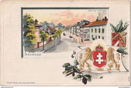 Hayange - Rue du Château - & litho, relief