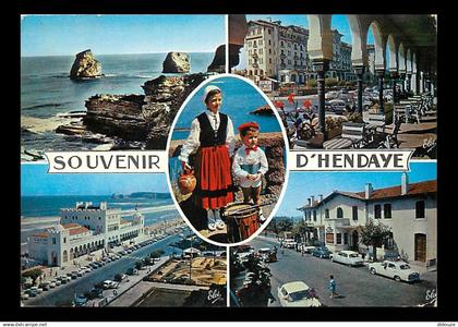 64 - Hendaye - Multivues - Automobiles - Folklore - Flamme Postale de Hendaye - CPM - Voir Scans Recto-Verso