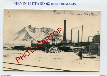 HENIN-BEAUMONT-Fosse-Charbon-CARTE PHOTO Allemande-Guerre 14-18-1WK-France-62-Militaria-Feldpost-