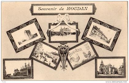 SOUVENIR DE HOUDAN MULTIVUES (GARE EGLISE RUES ...)