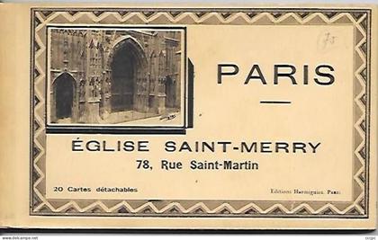 Carnet de 20 CP Saint-Merry Paris 75004