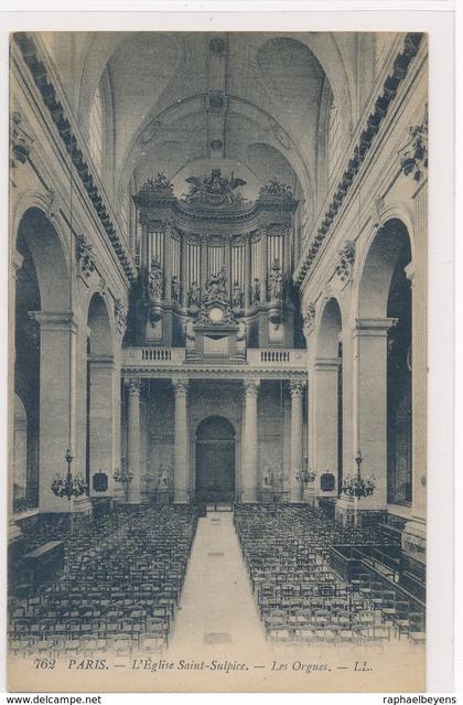 CPA 762.Paris L'église Saint-Sulpice Les orgues