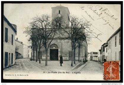 cpa du 17  Ile de Ré -- La Flotte - l' église NOV15 20