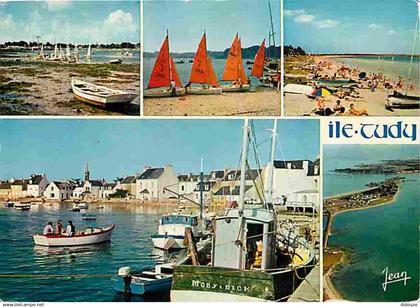 29 - Ile Tudy - Multivues - Plages - Bateaux - Voile - Flamme Postale - Voir Scans Recto Verso