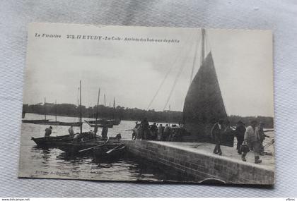 ile Tudy la cale, arrivée des bateaux de pêche, Finistère 29