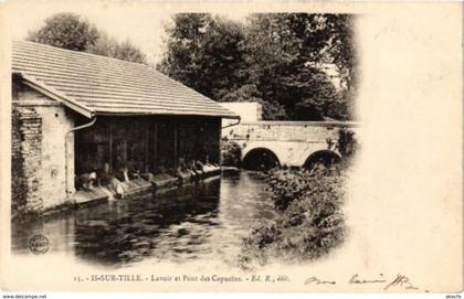 CPA IS-sur-TILLE - Lavoir et Pont des Capucins (175906)