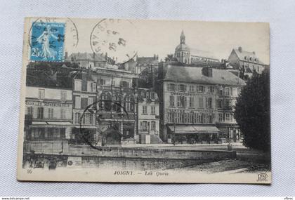 Cpa 1922, Joigny, les quais, Yonne 89