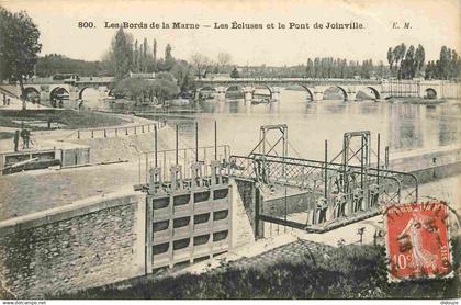 94 - Joinville le Pont - Le Bords de la Marne - Les Écluses et le Pont de Joinville - Correspondance - CPA - Oblitératio