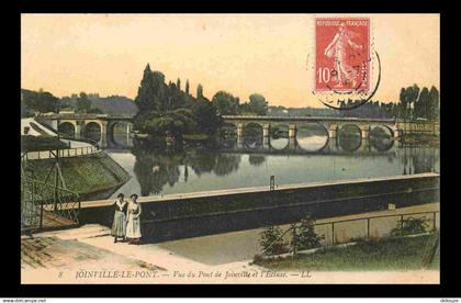 94 - Joinville le Pont - Vue du Pont de Joinville et l'Ecluse - Animée - Colorisée - Correspondance - CPA - Oblitération