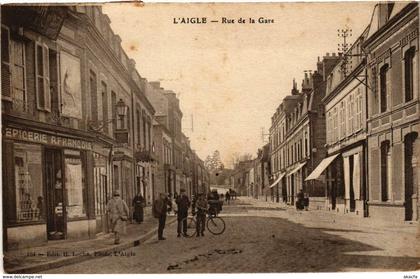 CPA L'AIGLE - Rue de la Gare (259299)