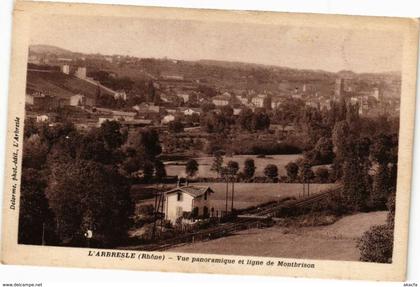 CPA L'ARBRESLE-Vue panoramique et ligne de Montbrison (236023)