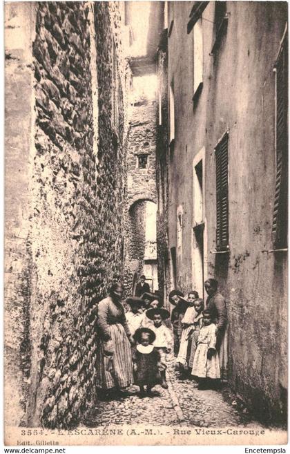 CPA-Carte Postale France L'Escarène  Rue  Vieux Carouge  Animée 1930  VM54266ok