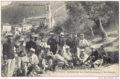 L'ESCARENE INFANTERIE EN CANTONNEMENT LA SOUPE SOLDAT MILITAIRE 06