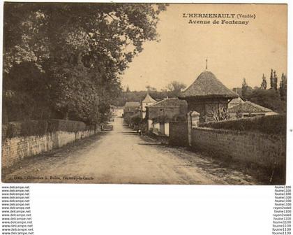 carte de l'hermenault  avenue de fontenay