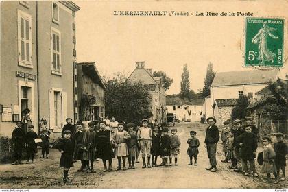 l'hermenault * la rue de la poste * ptt * villageois