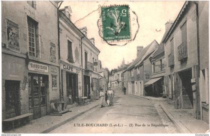 CPA Carte postale France L'Île-Bouchard  Rue de la République 1911 VM82176