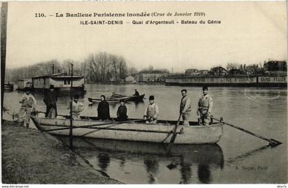 CPA L'ILE-SAINT-DENIS Crue de Janvier 1910 - Quai d'Argenteuil (1353240)