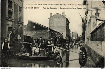 CPA L'ILE-SAINT-DENIS Crue de Janvier 1910 - Rue du Boccage (1353246)