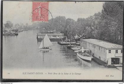 Ile Saint Denis - Petit Bras de la Seine et le Garage