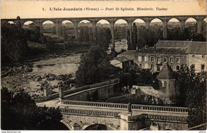 CPA L'Isle-Jourdain - Pont St-Sylvain, Minoterie, Viaduc (111831)