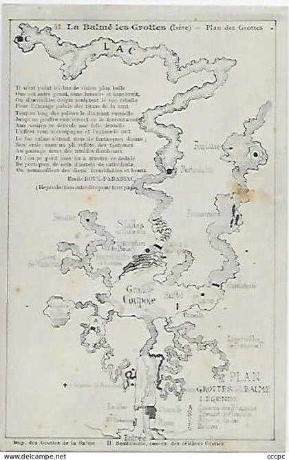 CPA La Balmé-les-Grottes Plan des Grottes