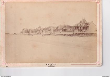 la bole , la baule * photo CDV cabinet albumine circa 1880/1895   la plage café bains villas