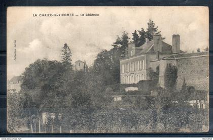 85. la chaize le vicomte. le chateau. coins émoussés