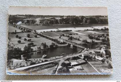 Cpm 1961, la Chapelle basse mer, saint Simon, vue générale et les ponts sur la Loire, Loire atlantique 44