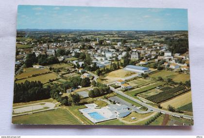 Cpm, la Chataigneraie, vue générale et salle omni sports, piscine et stade, Vendée 85