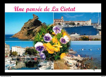 13 - La Ciotat - Multivues - Une pensée de La Ciotat - Fleurs - CPM - Voir Scans Recto-Verso