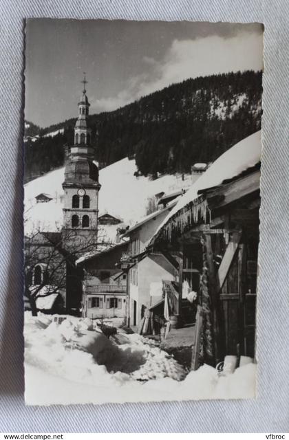 O802, Cpsm, la Clusaz, le clocher, Haute Savoie 74